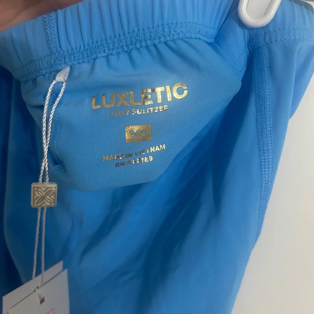 Lilly Pulitzer Luxletic Vibrant Blue Shorts - Picture 5 of 7